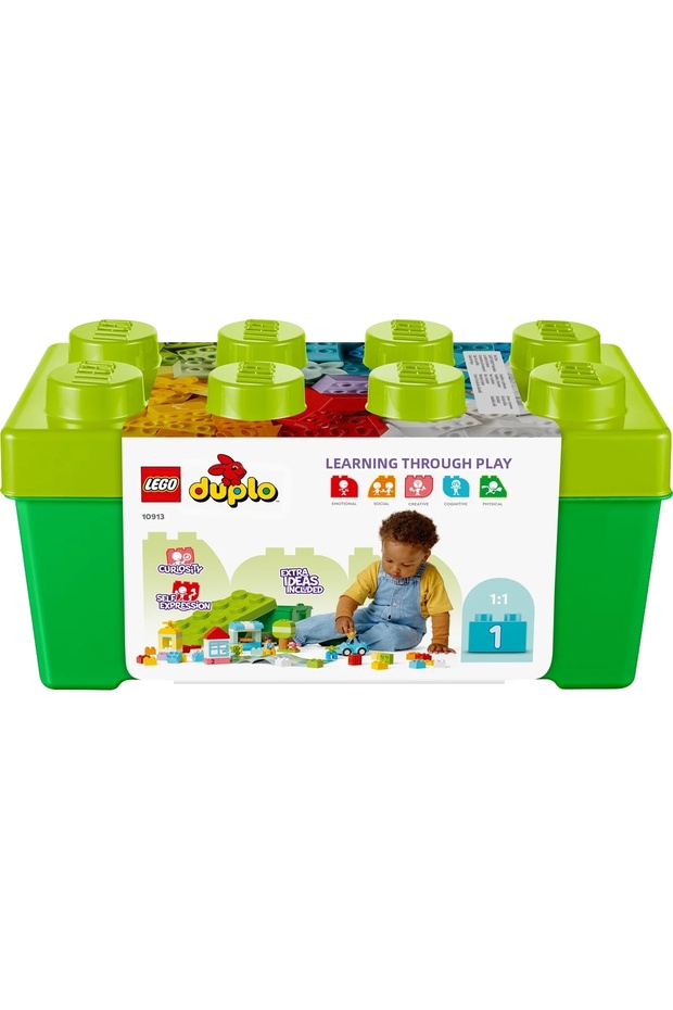صندوق قطع البناء DUPLO® Classic، مجموعة ألعاب بناء إبداعية لعمر 1/2+، 65 قطعة - 10913 - 3
