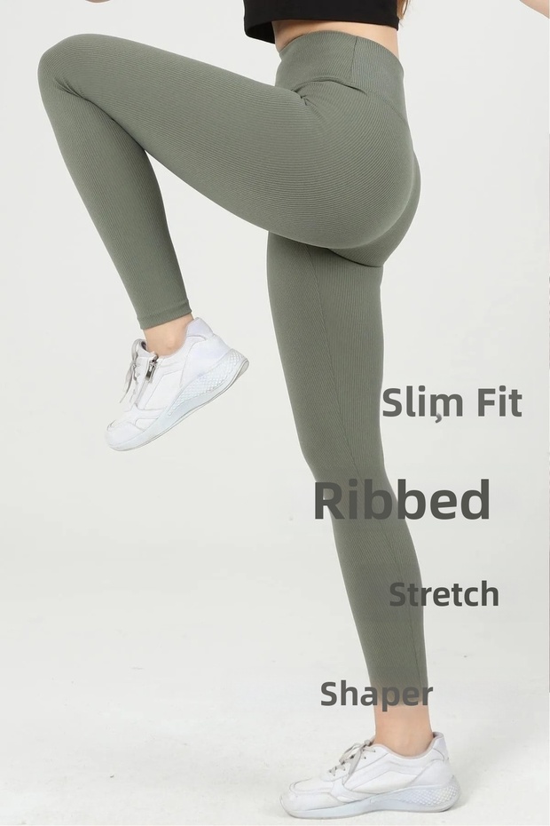 Ribbed High Waist Recovery Leggings