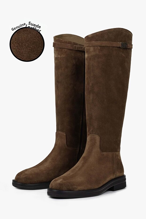 Women's Arlina Tan Genuine Suede Leather Boots
