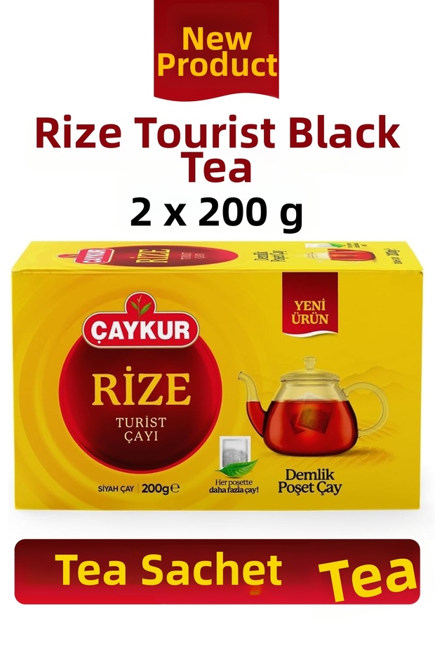 Rize Turist Black Teapot Bag Tea 200 Gr 2 Pieces