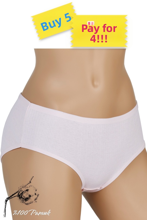 100% Cotton Corded Fabric Women's Bato Panties Sizes L-Xl-2Xl