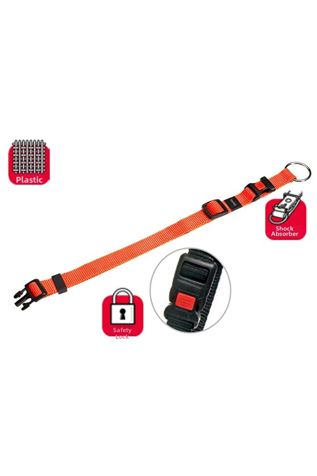Lockable Neck Leash S 30-45 cm Orange