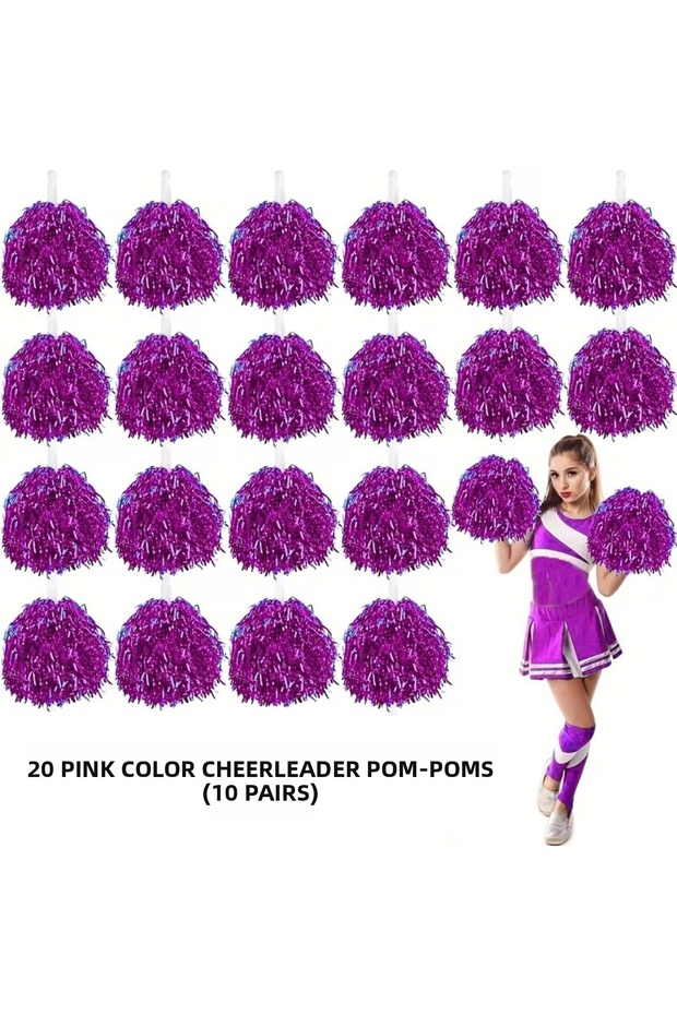 10 Pairs (20 Pieces) Purple Color April 23 May 19 October 29 School Show Pom-Poms