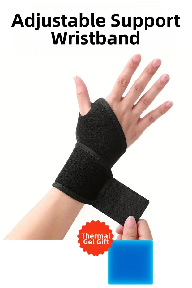 Adjustable support wrist brace for women and men, compatible with right and left hands, suitable for sports and daily use.