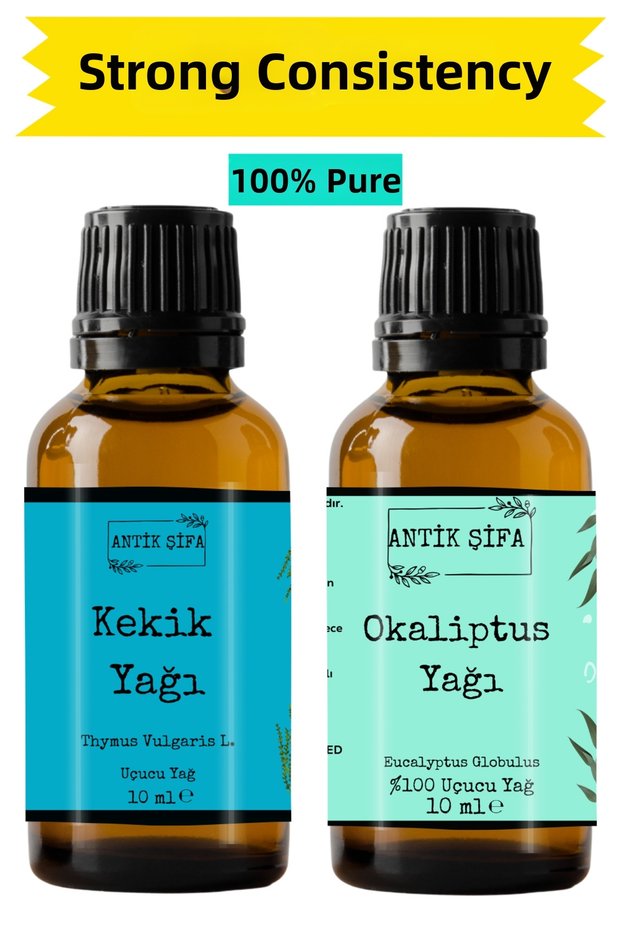 Thyme Oil and Eucalyptus Essential Oil (10Ml+10Ml) - 100% Pure Eucalyptus, Thyme Oil Natural Essential Oil