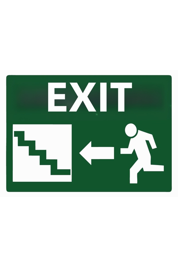 Exit / Exit Isg Warning Sign Pvc A4 21X30 cm