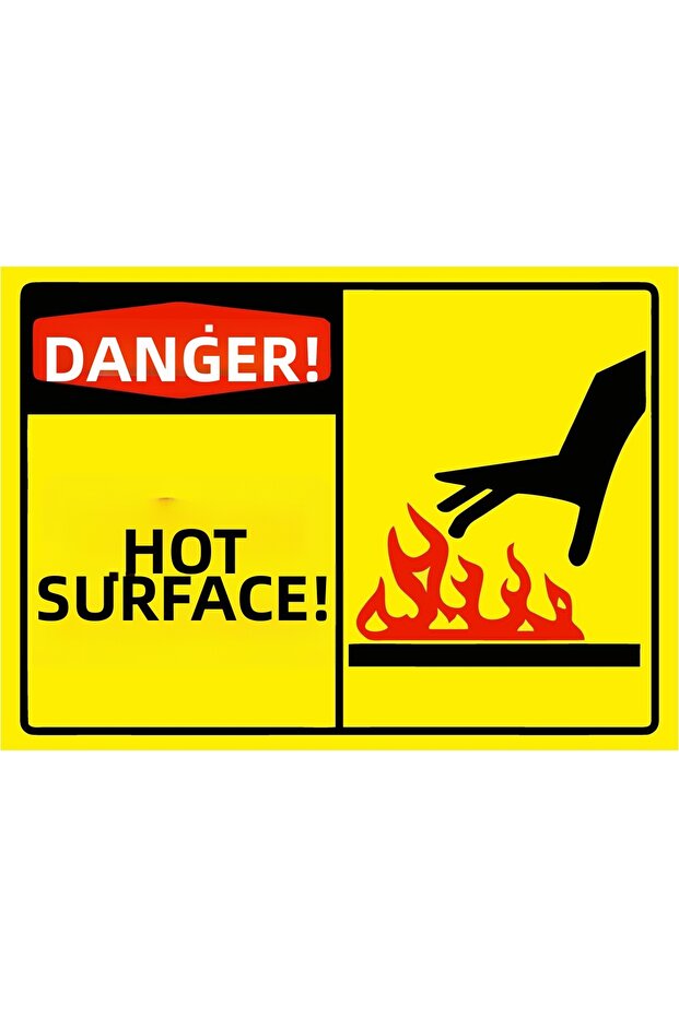 Danger! Hot Surface! Isg Warning Sign Pvc A5 15X21 cm