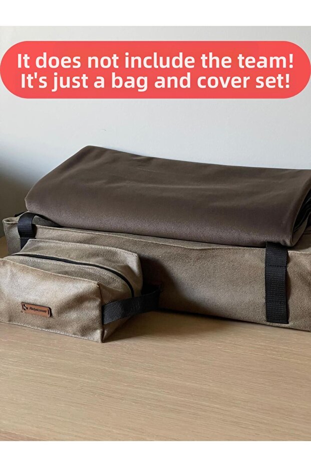 Okey Game Bag Dark Brown and Game Table Cover 2 in 1 Set