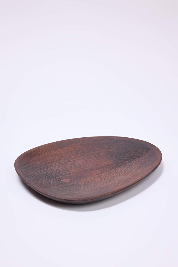 Asimetrik Ahşap Sunum Tabağı 17,5cm x 21 cm TPHAW26TBK00083 - 2
