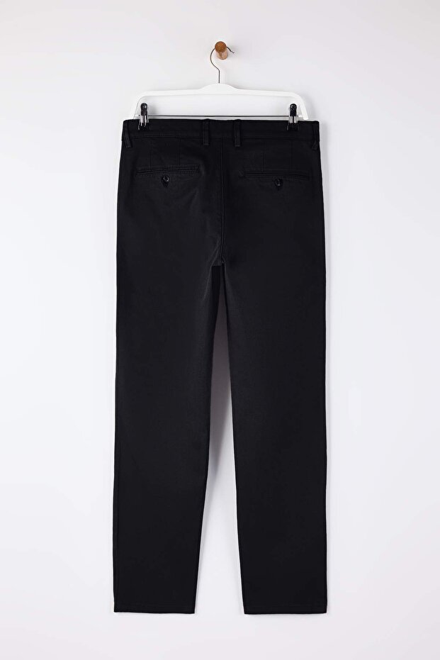 Siyah Erkek Dokulu Regular Chino Pantolon TMNAW26PL00029 - 6