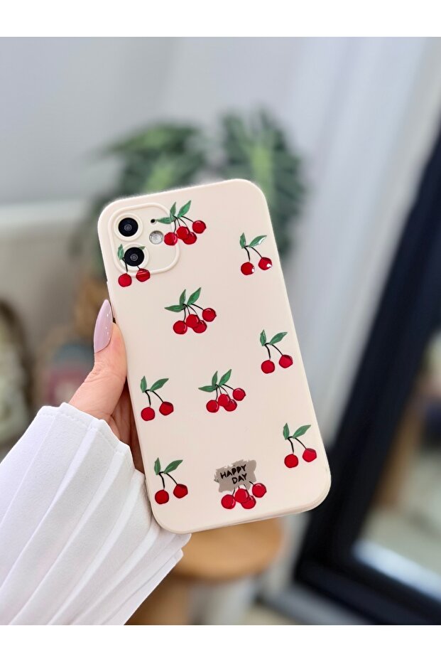 حافظة بنمط الكرز متوافقة مع هاتف آيفون 11. - 5