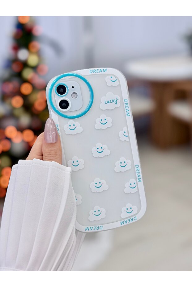 حافظة حماية للكاميرا من السيليكون الناعم بتصميم سحابي متوافق مع هاتف Iphone 11 - 6