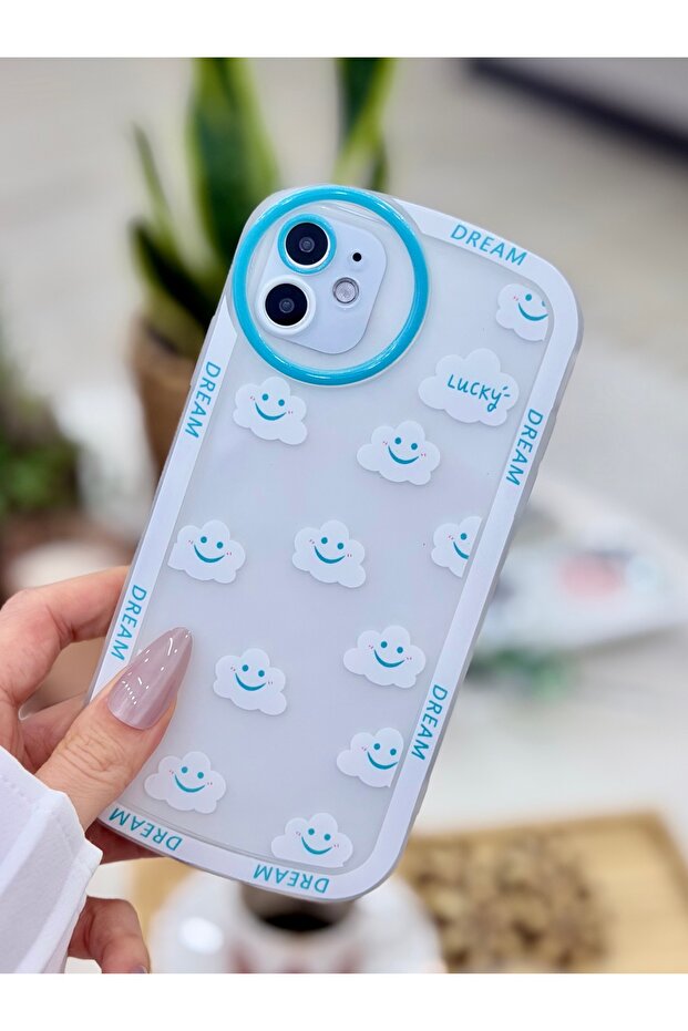 حافظة حماية للكاميرا من السيليكون الناعم بتصميم سحابي متوافق مع هاتف Iphone 11 - 3