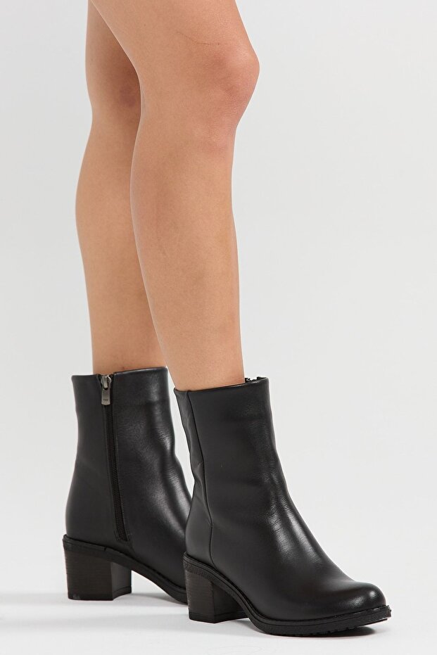 100% Genuine Leather Black Women's Boots