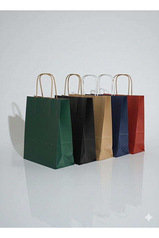 25x12x31 حقيبة كرتون منقوشة ملونة 25 قطعة