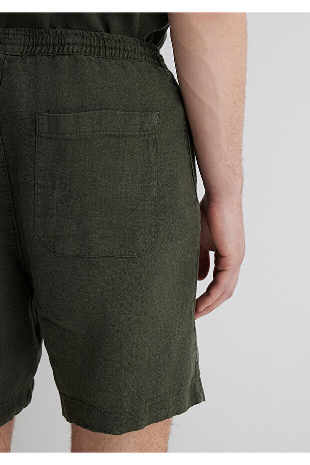 Antrasit Keten Şort 0410103-71587 - 7