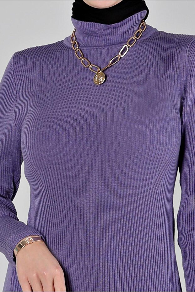 FİTİLLİ BASIC TRİKO ELBİSE 43202 - 4