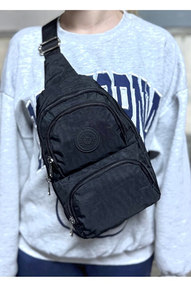 Bevitton Klinkir Water Resistant Fabric Black Color Body Bag