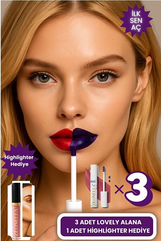 Peel Off Lipstick Lovely 3-Piece Advantageous Package Lasting Lip Tattoo