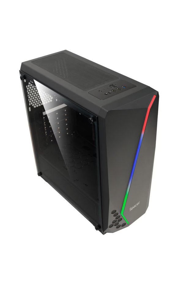 FLASH case, Mid-Tower, without power supply, ATX, Black