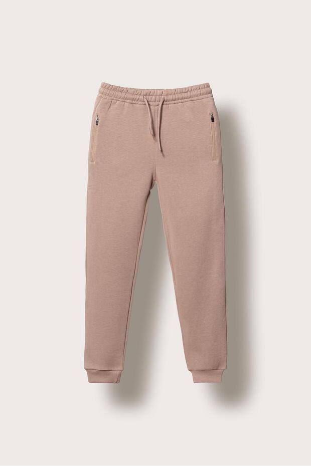 بنطال رياضي أساسي للأولاد بسحاب بثلاثة خيوط - 1