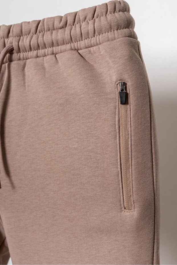 بنطال رياضي أساسي للأولاد بسحاب بثلاثة خيوط - 3