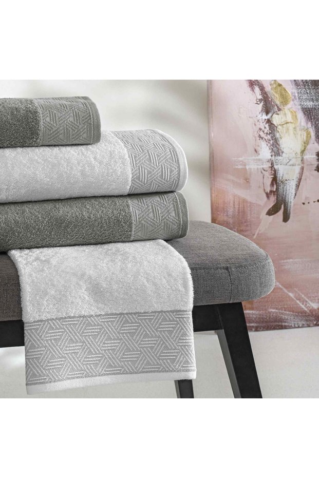 Nora Pure Cotton Cotton Family Set White Dark Gray XXL