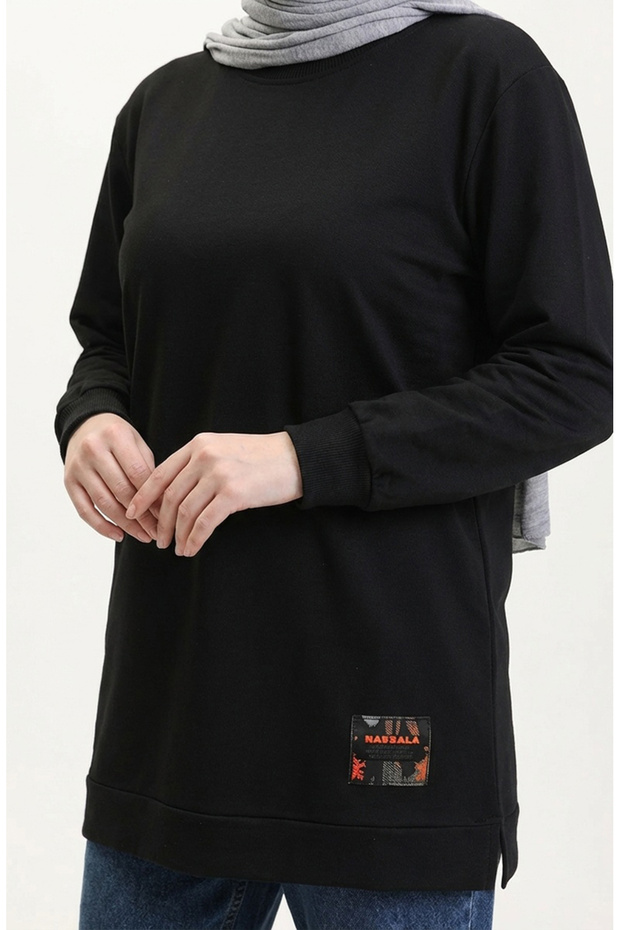 تونيك من القطن الممشط بخيطين 280128 -11 أسود - 5