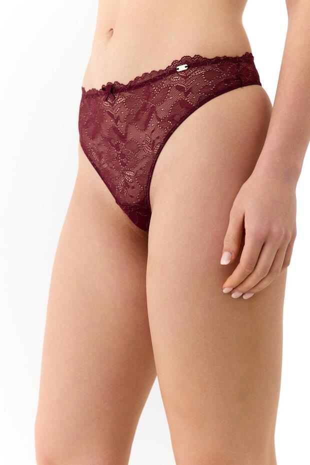 Roma Bordo Dantelli String Külot - 3