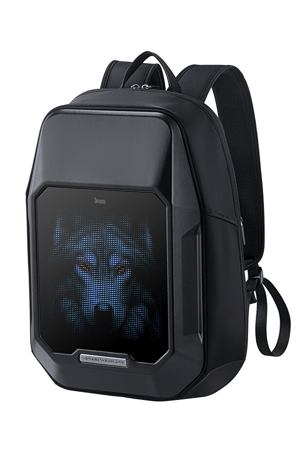 حقيبة ظهر Pixoo Cyberbag باللون الأسود مع شاشة عرض LED