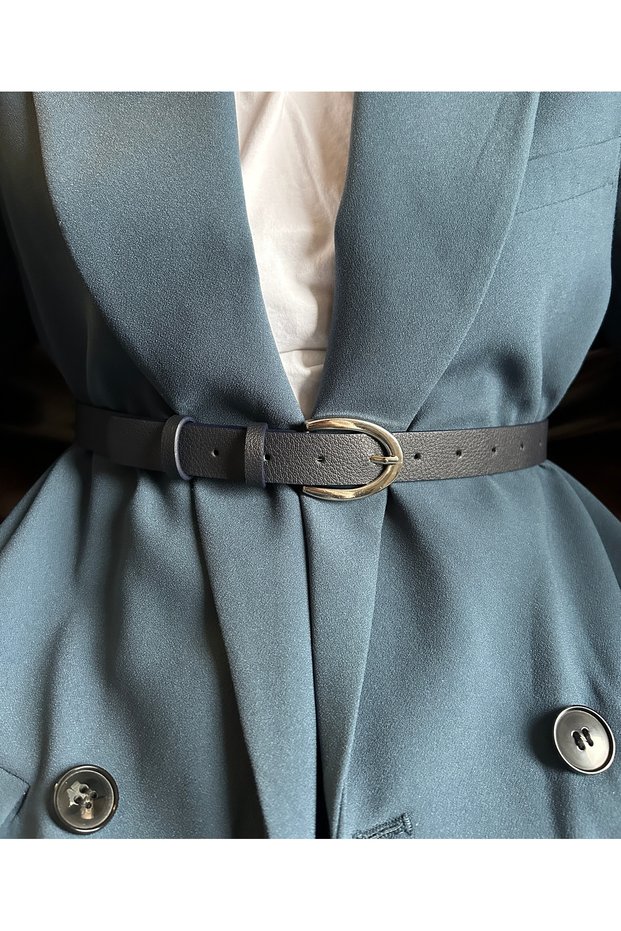 Lust Classic Patterned Women's Silver Buckle Belt Coat Belt Dress Belt Trouser Belt