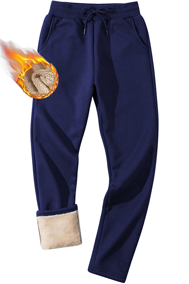 Men's Ultra Thermal Winter Sherpa Lined Active Running Normal Leg Jogger Sweatpants