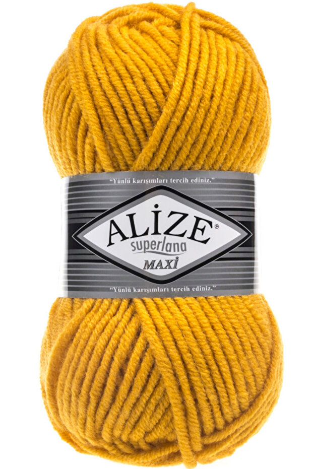 Superlana Maxi Thick Hand Knitting Yarn 488 Yellow