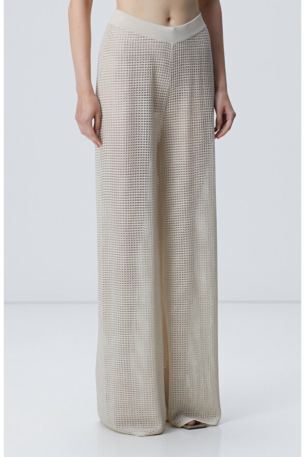 Limited Bej Triko Pantolon - 3