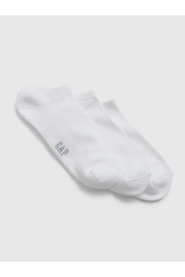 Erkek Beyaz Basic Ankle 3'lü Çorap Seti - 1