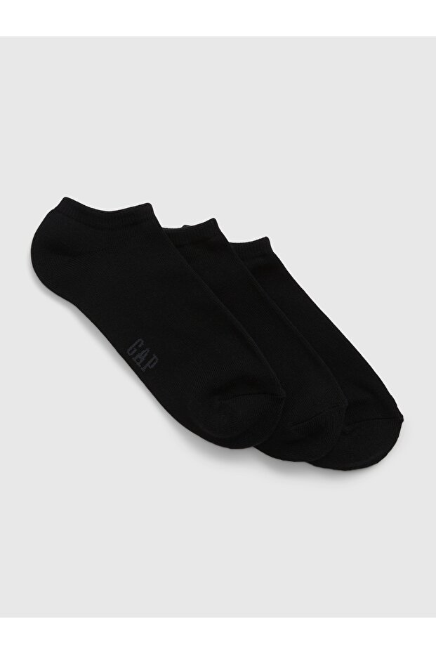 Erkek Siyah Basic Ankle 3'lü Çorap Seti - 1