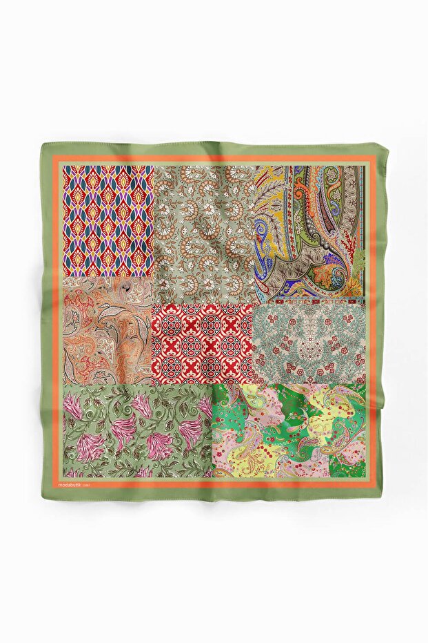 C101 PATCHWORK TASARIM BANDANA - 2