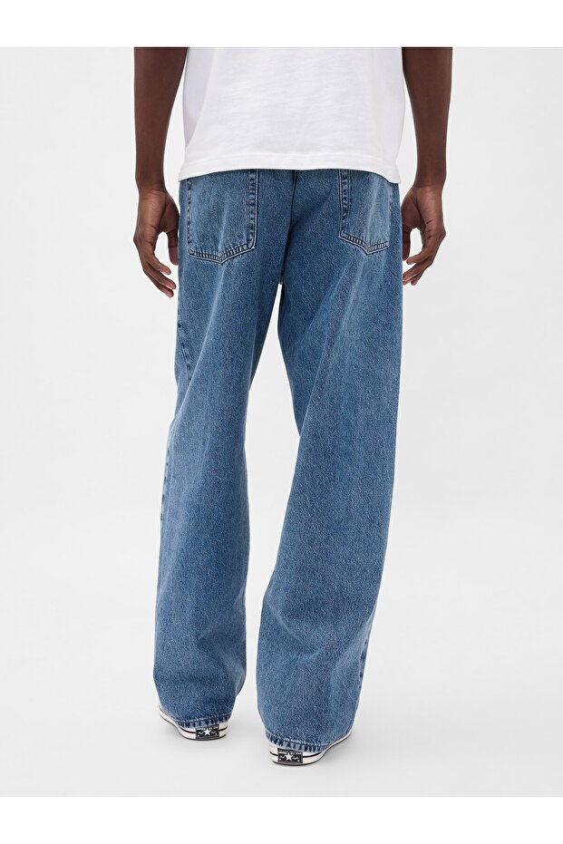 Erkek Mavi Baggy Jeans - 7