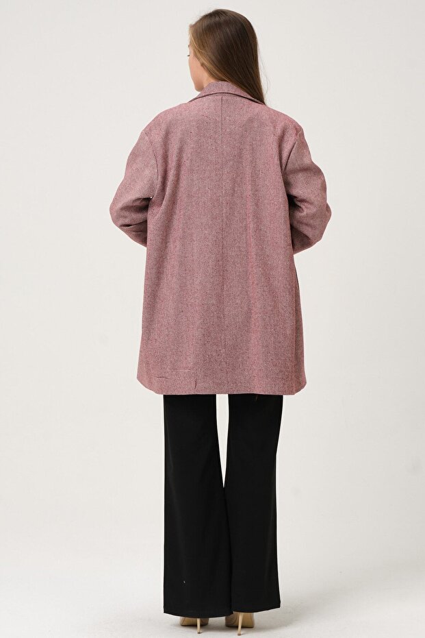 Desenli Oversize Kaban - 7