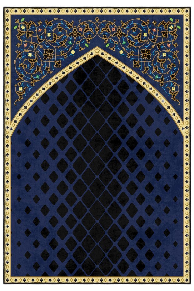 Washable Non-Slip Base Thin Prayer Rug Suitable for Outdoor Use