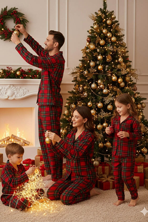 Buttoned Pajama Set Cotton - 3