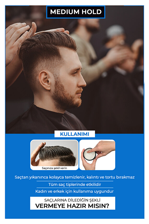 Premium Barber Wax Medium Hold 150 ml - 3