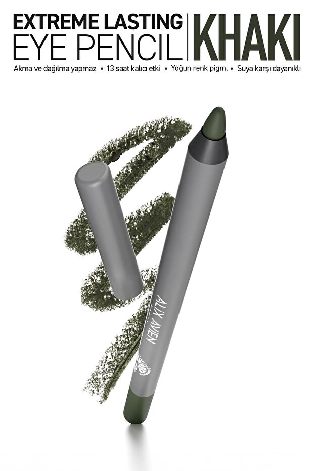 Green Eye Liner Long-Lasting Waterproof Non-Flocking and Non-Dispersing - Extreme Khaki