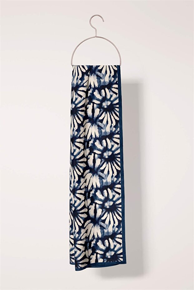 Çiçek Desenli Fular - 4