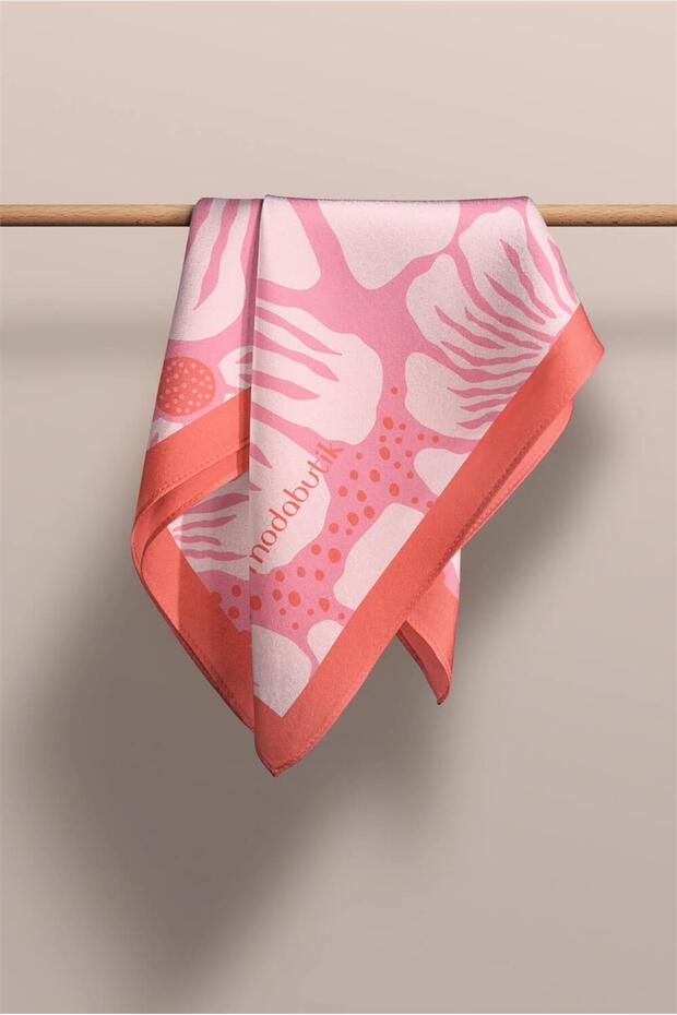 Çiçek Desenli Fular - 3