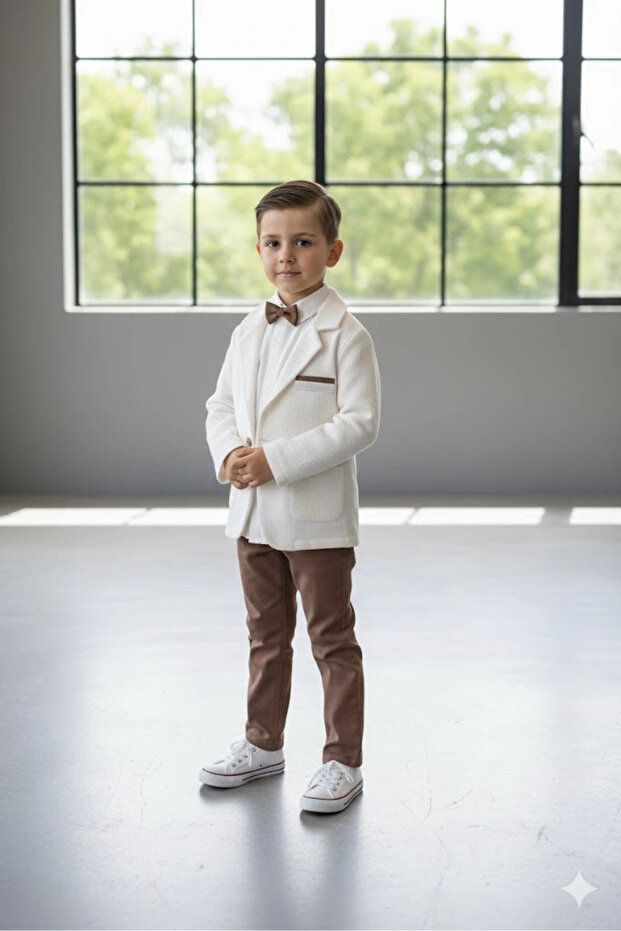 Boys’ 3-Piece Festice Outfit Set with Jacket Shirt Pants - Hat Gifted