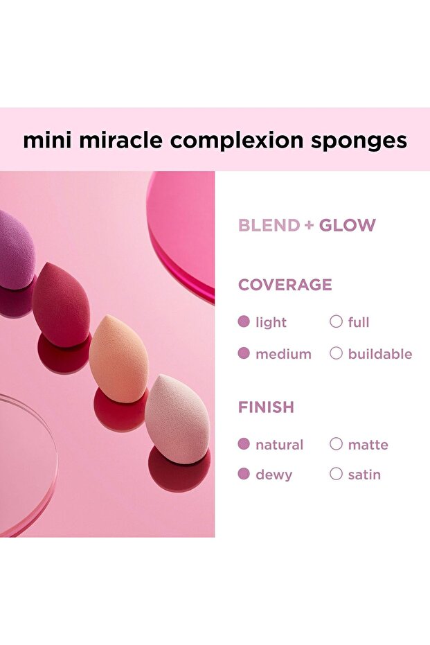 Real Techniques Mini Miracle Complexion Sponges, 4 Mini Sponges - 3