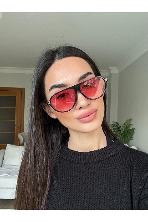 Marcus Red Pilot Sunglasses Unisex Popular Model Glasses Drop Model Uv400 Protected Lightweight