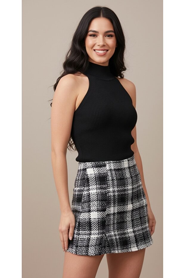 Kaşe Şort Etek - 3