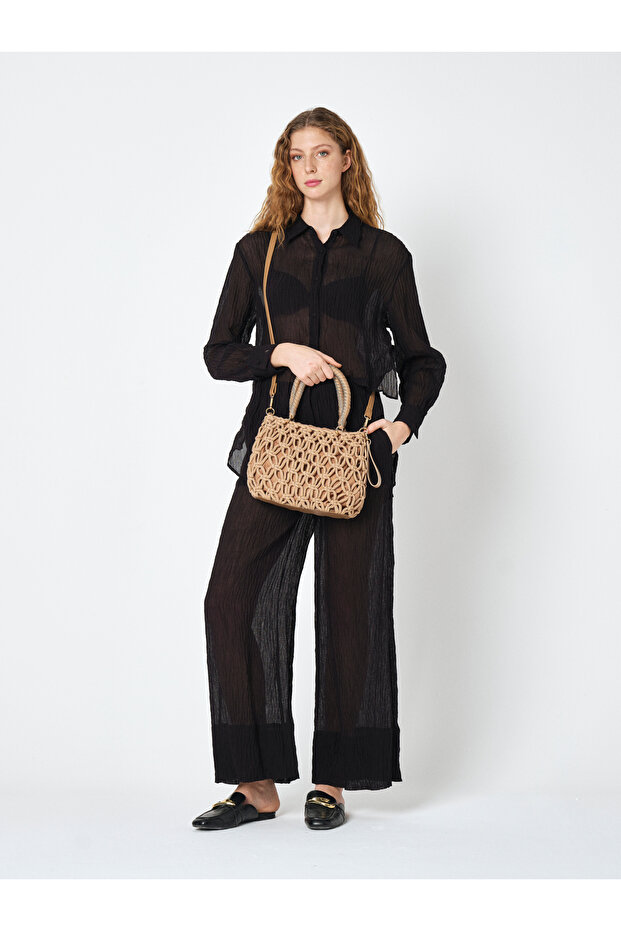 Women's Straw Shoulder Bag 05Pc25Y20127